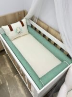 Enxoval cavalinho xadrez verde - 10 peças - Imagem 2