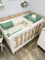 Enxoval de berço verde oliva - 10 peças - Imagem 9