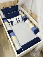 Enxoval de berço azul escuro - 10 peças - Imagem 6