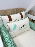 Enxoval cavalinho xadrez verde - 10 peças - Imagem 4