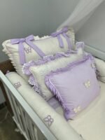 Enxoval de berço jardim de borboletas lilás - com  9 peças - Imagem 2