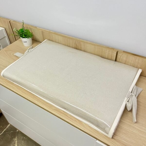 Trocador de cômoda reto de linho