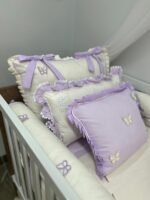 Enxoval de berço jardim de borboletas lilás - com  9 peças - Imagem 4