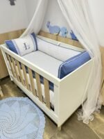 Enxoval de berço azul antigo - 10 peças - Imagem 2