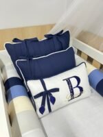 Enxoval de berço azul escuro - 10 peças - Imagem 2