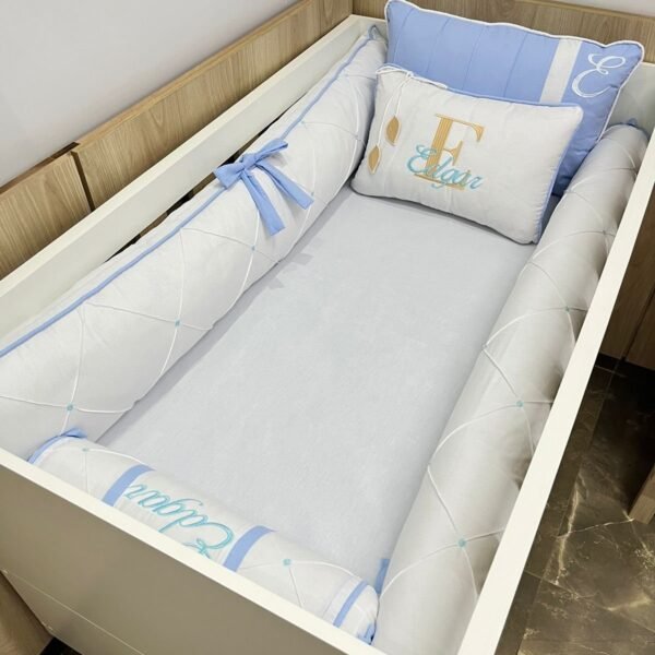 Kit berço  azul claro – 9 peças