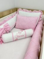 Enxoval de berço jardim  - 10 peças rosa claro - Imagem 5