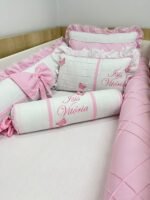 Enxoval de berço jardim  - 10 peças rosa claro - Imagem 9