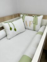 Kit berço verde menta - 9 peças. - Imagem 3