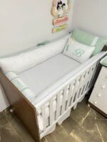 Kit berço verde malva - 9 peças. - Imagem 4