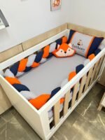 Enxoval de berço tema raposa - 7 peças.