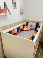 Enxoval de berço tema raposa - 7 peças. - Imagem 5