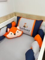 Enxoval de berço tema raposa - 7 peças. - Imagem 3