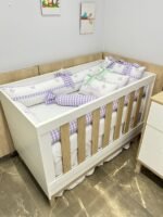 Enxoval jardim xadrez lilás - 11 peças. - Imagem 3