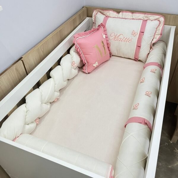 Enxoval jardim das borboletas - 9 peças.