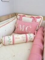 Enxoval de berço  Jardim das Flores - 9 peças. - Imagem 2