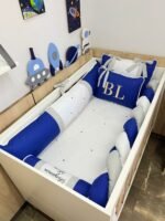 Enxoval de Berço, Azul caneta - 9 peças. - Imagem 2