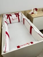 Enxoval de berço Vermelho - 8 peças.