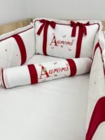 Enxoval de berço Vermelho - 8 peças. - Imagem 4