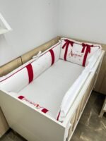 Enxoval de berço Vermelho - 8 peças. - Imagem 2