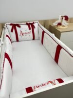 Enxoval de berço Vermelho - 8 peças. - Imagem 3