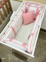 Enxoval mini berço, jardim das borboletas - 6 peças. - Imagem 3