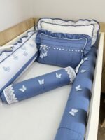 Enxoval borboletas azuis - 9 peças. - Imagem 6