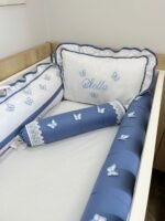 Enxoval borboletas azuis - 9 peças. - Imagem 5