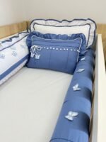 Enxoval borboletas azuis - 9 peças. - Imagem 3