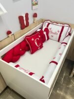 Enxoval de berço Red butterfly 10 - peças - Imagem 5