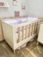 enxoval de berço borboleta lilás - 10 peças. - Imagem 6