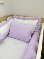 enxoval de berço borboleta lilás - 10 peças. - Imagem 4