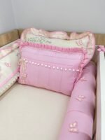 Enxoval de berço Jardim das borboletas rosa - 10 peças. - Imagem 2