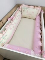 Enxoval de berço Jardim das borboletas rosa - 10 peças. - Imagem 6