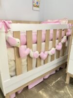 Enxoval de berço Jardim das borboletas rosa - 10 peças. - Imagem 3