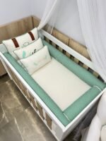 Enxoval cavalinho xadrez verde - 10 peças