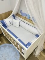 Enxoval de berço azul antigo - 10 peças - Imagem 8