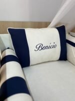 Enxoval de berço off azul escuro - 10 peças - Imagem 8