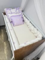 Enxoval de berço jardim de borboletas lilás - com  9 peças - Imagem 6