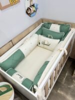 Enxoval de berço verde oliva - 10 peças