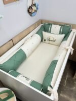Enxoval de berço verde oliva - 10 peças - Imagem 2
